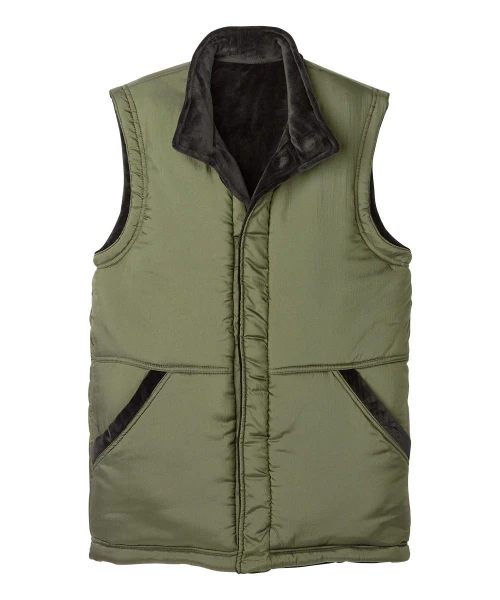 Silverts SV52000 Men's Sleeveless Reversible Magnetic Front Vest Black/Green, Sizes: S-3XL