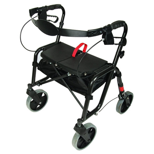 PCP 5305 Lightweight Folding ROLLATOR/WALKER, 8" 4-wheeled, center-folding, loop brakes, seat, basket,black PCP 5305 Lightweight Folding ROLLATOR/WALKER, 8" 4-wheeled, center-folding, loop brakes, seat, basket,black
