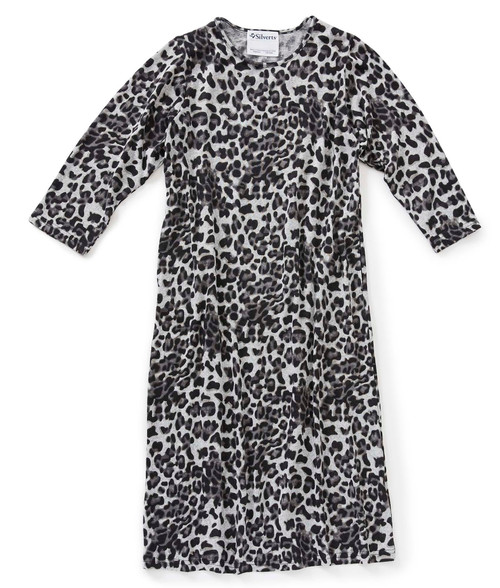 Silverts SV21040 Attractive Adaptive Wheelchair Dress Gray Leopard, Size=2XL, SV21040-SV1409-2XL