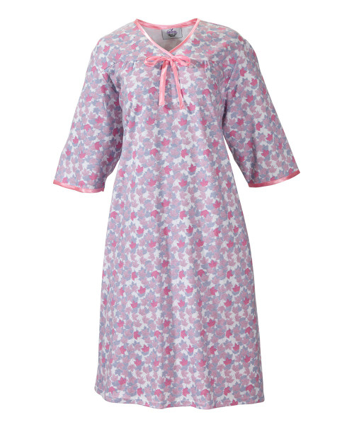 Silverts SV26000 Soft Womens Hospital Gowns Leaf Candy, Size=L, SV26000-SV1255-L