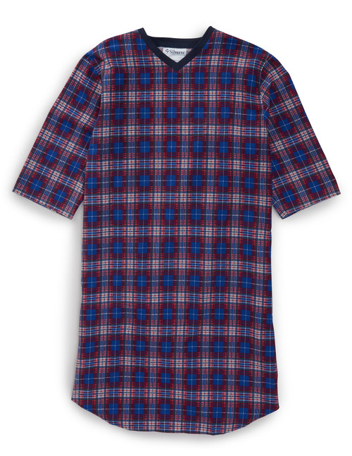 Silverts SV50120 Men's Flannel Hospital Gowns Red Plaid, Size=L, SV50120-SV610-L Silverts SV50120 Men's Flannel Hospital Gowns Red Plaid, Size=L, SV50120-SV610-L