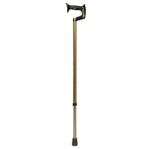 PCP 212800 ALUMINUM ADJUSTABLE ORTHOPAEDIC HANDLE CANE - 3/4" (1.91cm) Cane Tip Bronze Shaft - Brown Handle (medium size PCP 212800 ALUMINUM ADJUSTABLE ORTHOPAEDIC HANDLE CANE - 3/4" (1.91cm) Cane Tip Bronze Shaft - Brown Handle (medium size