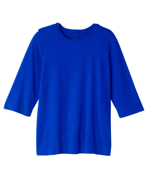Silverts SV139 Senior Women's Active Crew Neck Open Back Top Electric Blue, Size=S, SV139-SV2007-S