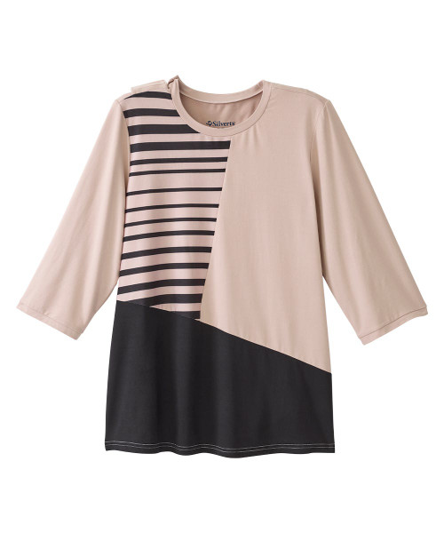 Silverts SV140 Top Color Block Open Back Sand/Black, Size=XL, SV140-SV2039-XL