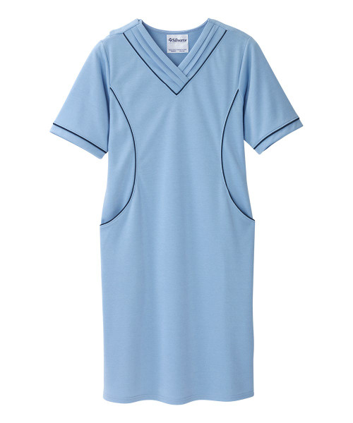 Silverts SV311 Senior Women's Adaptive Open Back Ponte Dress Breezy Blue/Blue, Size=S, SV311-SV2049-S Silverts SV311 Senior Women's Adaptive Open Back Ponte Dress Breezy Blue/Blue, Size=S, SV311-SV2049-S