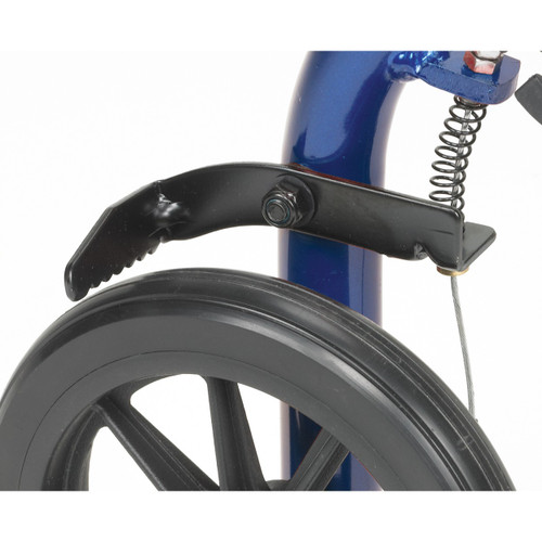 Drive R726BL Walker Rollator with Fold Up Removable Back Support and Padded Seat, Blue
