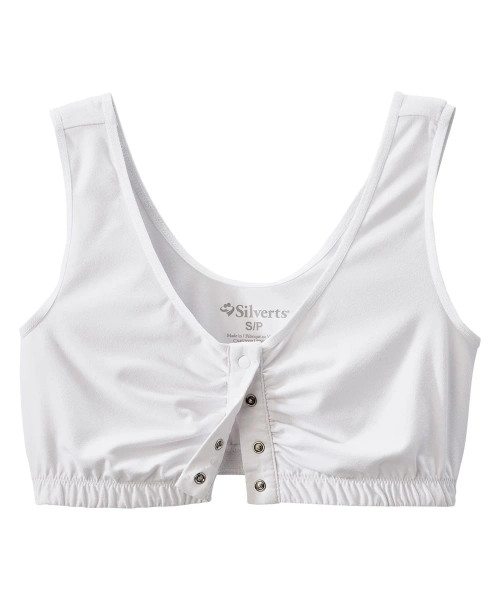 Women's Adaptive Snap Front Bra White or Black