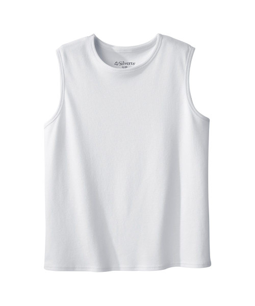 3 Pack - Adaptive Cotton Sleeveless Undershirt White 