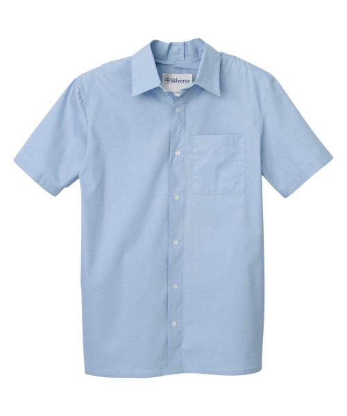Men's Adaptive Open Back Short Sleeve Shirt Breezy Blue, SV169-SV2003 S-L Men's Adaptive Open Back Short Sleeve Shirt Breezy Blue, SV169-SV2003 S-L