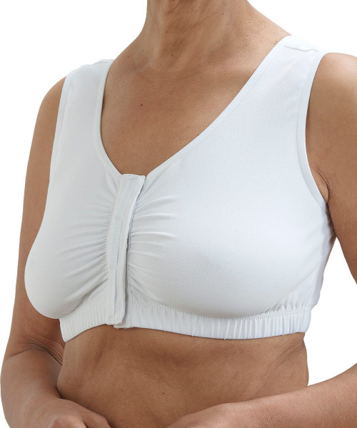 Women's Adaptive Front Closure Bra White, Sizes: S-2XL