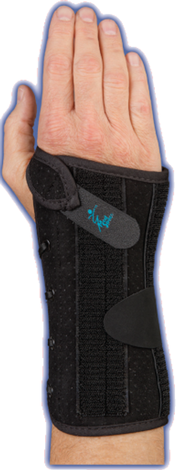 WRIST LACER II 8" SUEDE BLACK - RIGHT LG, 223335