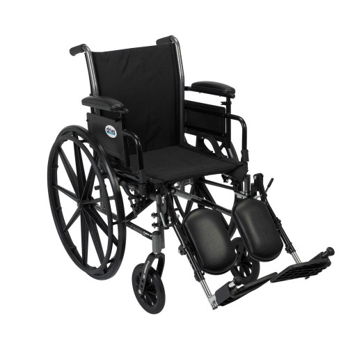 Drive K316ADDA-ELR Cruiser III Light Weight Wheelchair with Flip Back Removable Arms, Adjustable Height Desk Arms, Elevating Leg Rests, 16" (K316ADDA-ELR) Drive K316ADDA-ELR Cruiser III Light Weight Wheelchair with Flip Back Removable Arms, Adjustable Height Desk Arms, Elevating Leg Rests, 16" (K316ADDA-ELR)