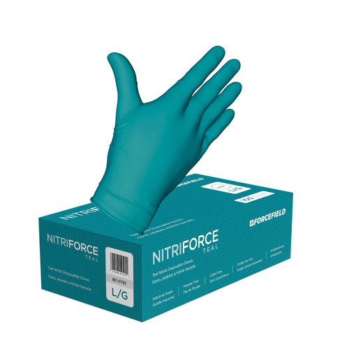 NitriForce Teal 007-67701 Nitrile Disposable Gloves Small (Case of 1000 Gloves) NitriForce Teal 007-67701 Nitrile Disposable Gloves Small (Case of 1000 Gloves)