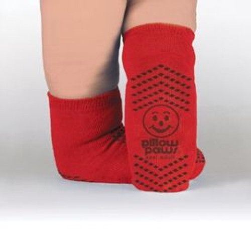 PillowPaws 3802-001 Risk-alert Double Imprint Slipper Sock Red 2XL Adult 10 ½ +, 12/case