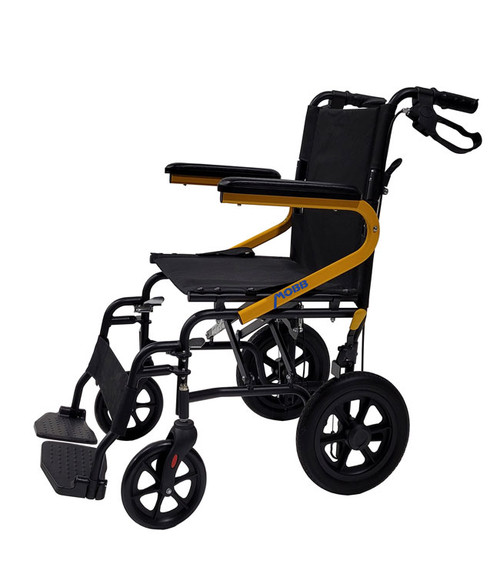 MOBB 12" Wheel Transport Chair Yellow: MHTC12BYE MOBB 12" Wheel Transport Chair Yellow: MHTC12BYE