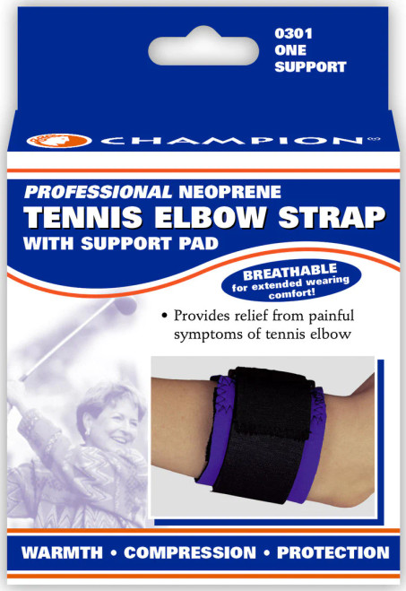 Champion 0301-L Tennis Elbow Strap, Royal-Blue Large Champion 0301-L Tennis Elbow Strap, Royal-Blue Large