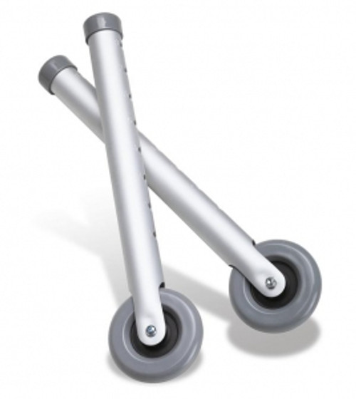 3" fixed walker wheel allows the user to glide smoothly over rough terrain
Now available with eight adjustment holes to accommodate a broader range of user heights
Solid wheel allows the user to feel safe when walking
Includes a pair of glide caps for the rear walker legs
Product weight: 1 lb.; product length/depth: 7 in. (17 cm); product weight capacity: 400 lb. 3" fixed walker wheel allows the user to glide smoothly over rough terrain
Now available with eight adjustment holes to accommodate a broader range of user heights
Solid wheel allows the user to feel safe when walking
Includes a pair of glide caps for the rear walker legs
Product weight: 1 lb.; product length/depth: 7 in. (17 cm); product weight capacity: 400 lb.