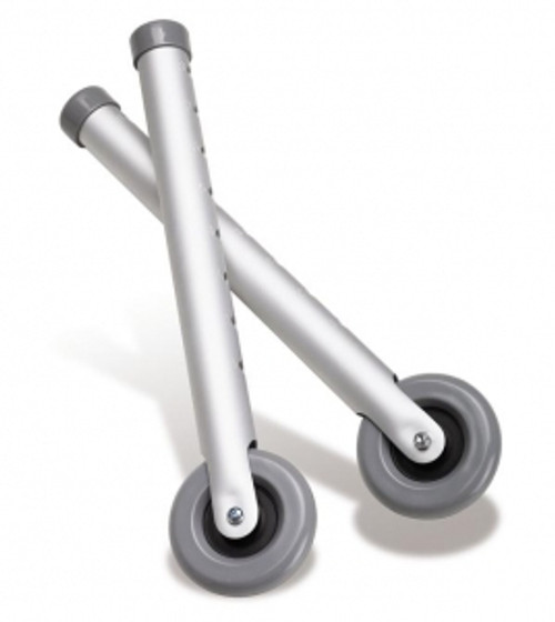 3" fixed walker wheel allows the user to glide smoothly over rough terrain
Now available with eight adjustment holes to accommodate a broader range of user heights
Solid wheel allows the user to feel safe when walking
Includes a pair of glide caps for the rear walker legs
Product weight: 1 lb.; product length/depth: 7 in. (17 cm); product weight capacity: 400 lb 3" fixed walker wheel allows the user to glide smoothly over rough terrain
Now available with eight adjustment holes to accommodate a broader range of user heights
Solid wheel allows the user to feel safe when walking
Includes a pair of glide caps for the rear walker legs
Product weight: 1 lb.; product length/depth: 7 in. (17 cm); product weight capacity: 400 lb