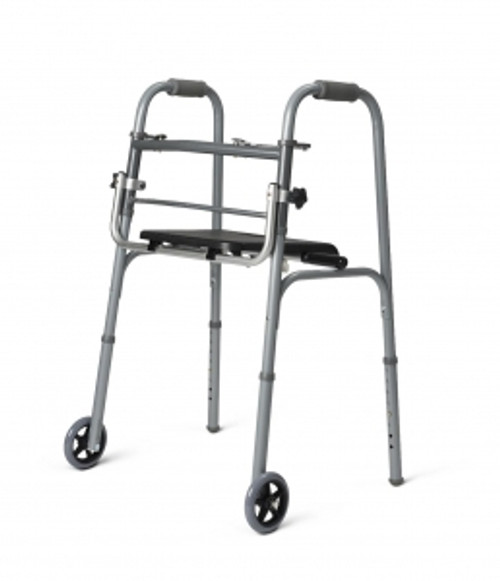 Removable seat attaches to most model walkers (except extra-wide ones such as the GO7767 and GO7768) and lets the user convert the walker to a portable chair
Folds down out of the way for storage
Works with foldable walkers Removable seat attaches to most model walkers (except extra-wide ones such as the GO7767 and GO7768) and lets the user convert the walker to a portable chair
Folds down out of the way for storage
Works with foldable walkers