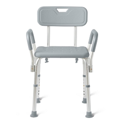 Shower chair with back and arms
Tool-free assembly
350 lb. weight capacity
Comes in retail packaging