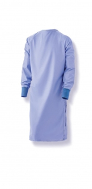 Fabric is made of 99% polyester with 1% carbon to help dissipate static electricity
Highly fluid-resistant while maintaining comfort, breathability and functionality
Under recommended processing conditions, Blockade barrier properties are shown to last up to 75 processings, and each gown features a quality grid for tracking purposes
Not made with PFOS/PFOA
Reusable garments offer savings in cost, energy, water, waste, and greenhouse gas emissions while mitigating supply risks compared to disposables Fabric is made of 99% polyester with 1% carbon to help dissipate static electricity
Highly fluid-resistant while maintaining comfort, breathability and functionality
Under recommended processing conditions, Blockade barrier properties are shown to last up to 75 processings, and each gown features a quality grid for tracking purposes
Not made with PFOS/PFOA
Reusable garments offer savings in cost, energy, water, waste, and greenhouse gas emissions while mitigating supply risks compared to disposables