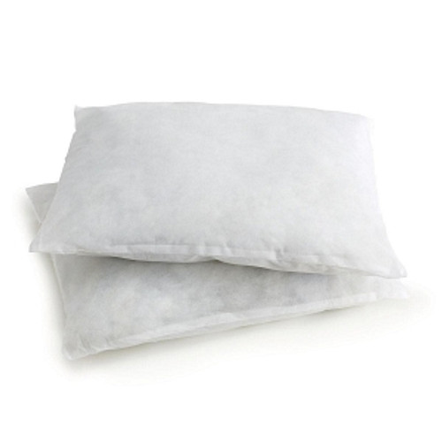 Single-use, disposable pillow
Garnetted polyester fill with white ticking and a blue hem thread
Filling is made from partially recycled material
Ideal for use in the ER and OR