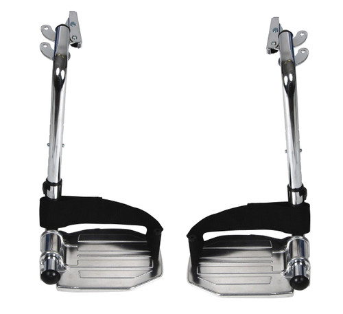 Drive STDSF-TF Chrome Swing Away Footrests with Aluminum Footplates, 1 Pair (STDSF-TF) Drive STDSF-TF Chrome Swing Away Footrests with Aluminum Footplates, 1 Pair (STDSF-TF)