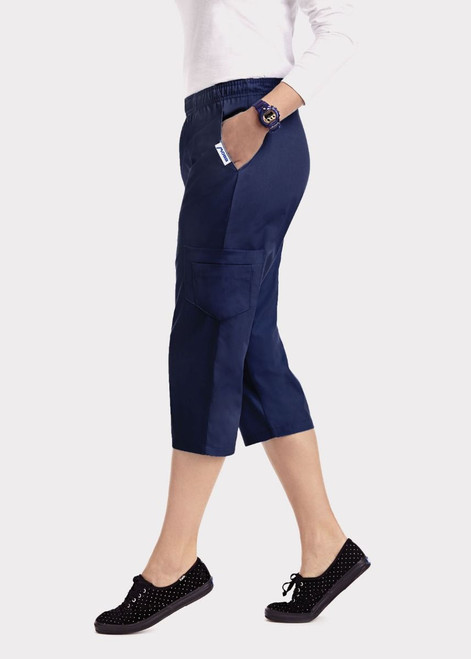 Flip Flap Capri Pant Small Navy