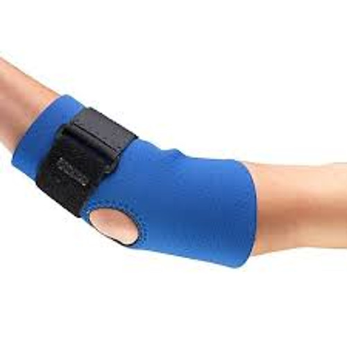 EA/1 CHAMPION MEDIUM NEOPRENE ELBOW SUPPORT W/ ENCIRCLING STRAP BLUE MD (9 3/4 - 11") 4-WAY STRETCH W/ ELBOW OPENING LATEX-FREE EA/1 CHAMPION MEDIUM NEOPRENE ELBOW SUPPORT W/ ENCIRCLING STRAP BLUE MD (9 3/4 - 11") 4-WAY STRETCH W/ ELBOW OPENING LATEX-FREE