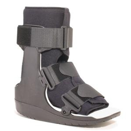 EA/1 OTC MAXIMUM LOW TOP WALKER BOOT BLACK SMALL MEN'S (4 1/2 - 7)(WOMEN (6 - 8) ONE-PIECE LOW/WIDE ROCKER BOTTOM LOW STRUTS & HEEL HEIGHT