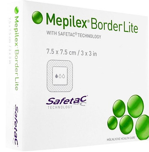 Molnlycke 281200 Mepilex border lite 7.5 cm x 7.5 cm 5/box