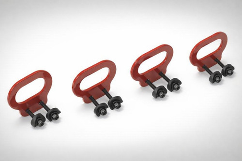 Drive Medical / Wenzelite TR 8029 Bus Transit Tie‑Downs — Set of 4 for Trotter — Three‑quarter hero / pack overview