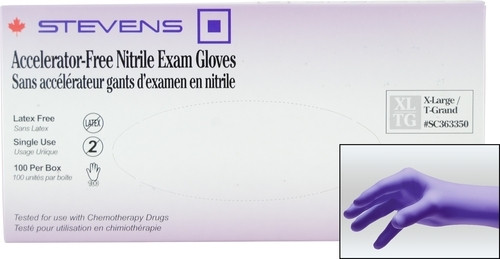 EXAMINATION GLOVE NITRILE P/F Non-Sterile ACCEL-FREE X-LARGE BX/100 P50 (001-SC363350)