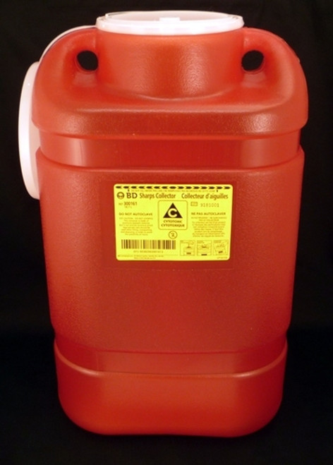BD 300161 SHARPS Collector CHEMO 19 L Red PW NATURAL PLUG TOP (CS/8) (300161) BD 300161 SHARPS Collector CHEMO 19 L Red PW NATURAL PLUG TOP (CS/8) (300161)