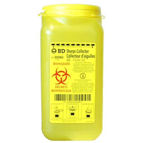 BD 300462 Collector SHARPS TRAY 1.4 ltr YLW (OPEN CAP w/PLUG) (CS/36) (300462) BD 300462 Collector SHARPS TRAY 1.4 ltr YLW (OPEN CAP w/PLUG) (CS/36) (300462)