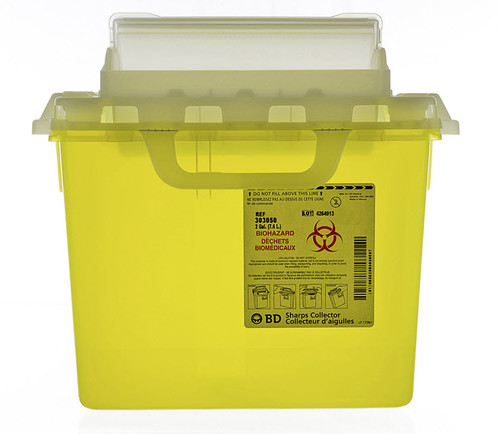 BD 303050 Collector SHARPS NESTABLE 7.6 L YELLOW HORIZ DROP