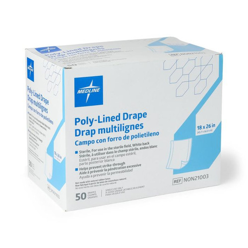 NON21003 - BX/50 DRAPE SHEET NON-FENESTRATED 18" X 26" STERILE