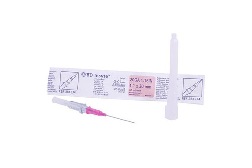 BD 381234 INSYTE PERIPHERAL VENOUS CATHETER 20G x 1.16" BX/50 (381234)