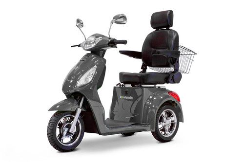 eWheels 3 Wheel 350lbs. Wt. Capacity Scooter High Speed of 15mph - Gray - FREE SHIPPING