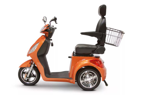 eWheels EW-36 S Elite 3-Wheel 350lbs. Wt. Capacity Scooter with Electromagnetic Brakes High Speed of 15mph- Orange