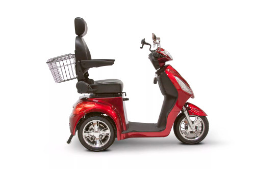 eWheels 3 Wheel 350lbs. Wt. Capacity Scooter with Electromagnetic Brakes High Speed of 15mph- Red - FREE SHIPPING