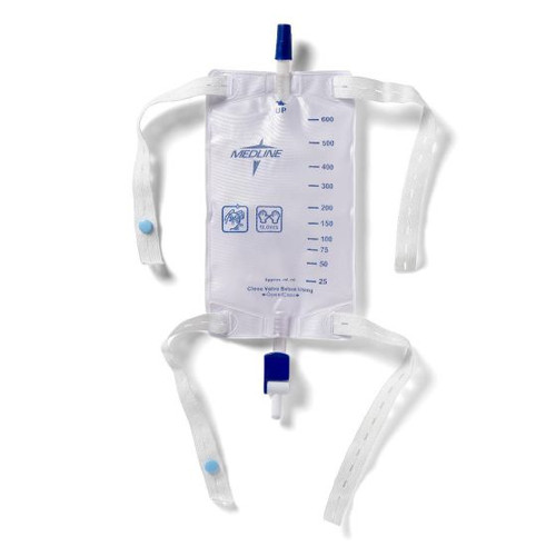URINARY LEG BAG 600ML W/FLIP DRAIN SPOUT AND COMFORT STRAP CASE/48 EACH URINARY LEG BAG 600ML W/FLIP DRAIN SPOUT AND COMFORT STRAP CASE/48 EACH