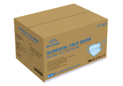 INTCO Surgical Face Mask Level 3 CASE (50/bx, 40bx/cs)