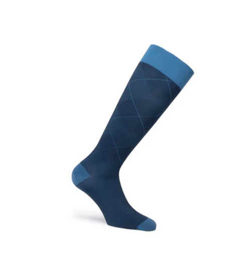 BSN - BSN 6039215 - JOBST Style,Knee High Stockings, Closed Toe,Long X-Large,15-20 mmHg,Argyle Blue