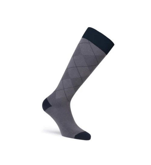 BSN 6039225 - JOBST Style,Knee High Stockings, Closed Toe,Petite X-Large Ful Calf,15-20 mmHg,Argyle Gray