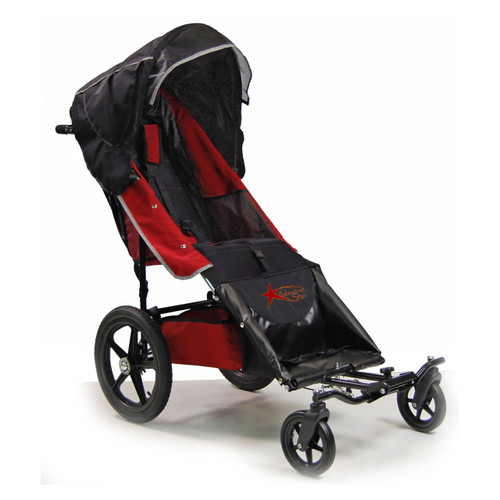 SPECIAL - Adaptive Star Ai3N Axiom IMPROV 3 Indoor/Outdoor Mobility Push Chair, Navy  + Wheel Axis Kit 