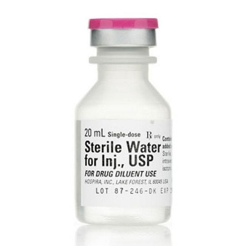 Sterile Water for Injection, 20 mL, No Preservative BX/25