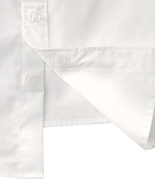 Men's Self Dressing Magnetic Buttons Dress Shirt, White Sizes: M-2XL