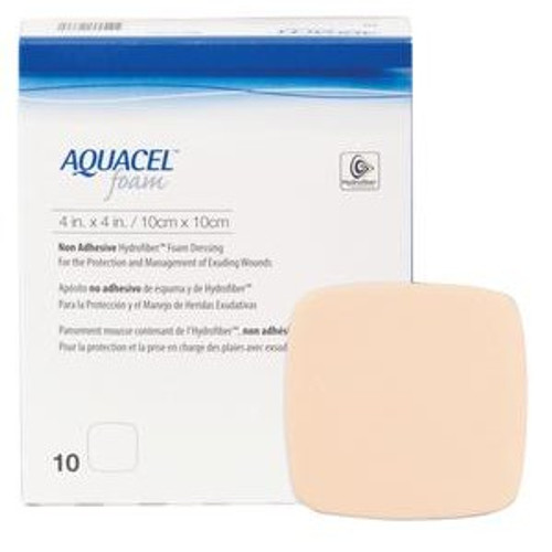 Convatec 420633 AQUACEL NON-ADHESIVE FOAM Dressing, 4"x4" BX/10 (420633)