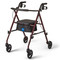 Medline MDS86825SLRS ROLLATOR, HGHT ADJST HANDLES & SEAT, RED